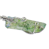 Maxbell Unisex Winding Irregular Crystal Gemstone Pendant Jewellery Gift Light Green