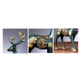 Maxbell Couple Deer Ornament Resin Furnshing Decorations  Blue