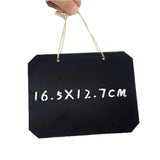 Maxbell Erasable Reusable Mini Wooden Hanging Blackboard Chalkboard  16x12x0.3cm