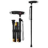 Maxbell Folding Cane Adjustable Walking Sticks with Led Flashlights for Men Women