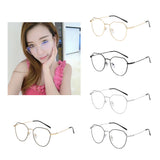 Maxbell Fashion Metal Frame Full Rim Eyeglasses Anti-Radition Glasses Black+Gold