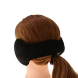 Maxbell Unisex Plush Foldable Winter Muffs Warmers Headband Sherpa Ear Covers Black