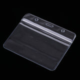 Maxbell Clear Waterproof PVC ID Badge Card Holder Protector Sleeve Pouch Soft Horizontal M