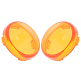 Maxbell 2 Pieces Smoke Lens Turn Signal Light Cover For Harley Dyna Softail Yellow