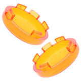 Maxbell 2 Pieces Smoke Lens Turn Signal Light Cover For Harley Dyna Softail Yellow