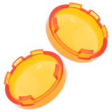 Maxbell 2 Pieces Smoke Lens Turn Signal Light Cover For Harley Dyna Softail Yellow