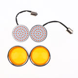 Maxbell 2x Motorcycle LED Amber Front Turn Signal Lights Indicators for Harley