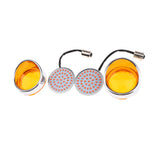 Maxbell 2x Motorcycle LED Amber Front Turn Signal Lights Indicators for Harley