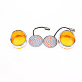 Maxbell 2x Motorcycle LED Amber Front Turn Signal Lights Indicators for Harley