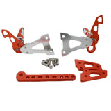 Maxbell Motorcycle CNC Rearset Footrest Pedals Set for Yamaha RC150 LC150 Orange