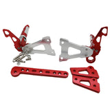 Maxbell Motorcycle CNC Rearset Footrest Pedals Set for Yamaha RC150 LC150 Red