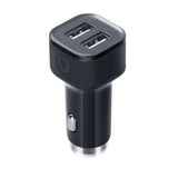 Maxbell Dual USB Fast Quick Car Charger 3.1A Rechargable Flameless lighter Black