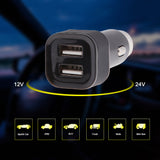 Maxbell Dual USB Fast Quick Car Charger 3.1A Rechargable Flameless lighter Black