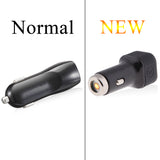 Maxbell Dual USB Fast Quick Car Charger 3.1A Rechargable Flameless lighter Black