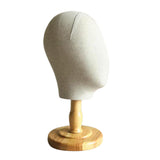 Maxbell Cork Canvas Block Head Wig Making Manikin Mannequin Head Hat Display Stand