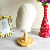 Maxbell Cork Canvas Block Head Wig Making Manikin Mannequin Head Hat Display Stand