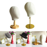 Maxbell Cork Canvas Block Head Wig Making Manikin Mannequin Head Hat Display Stand