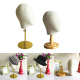 Maxbell Cork Canvas Block Head Wig Making Manikin Mannequin Head Hat Display Stand