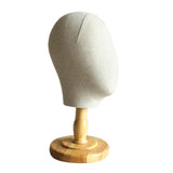 Maxbell Cork Canvas Block Head Wig Making Manikin Mannequin Head Hat Display Stand