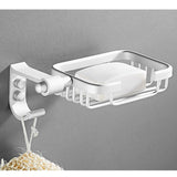 Maxbell Aluminum Soap Dish Holder Wall Mounted for Kitchen Bathroom Shower Silver