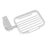 Maxbell Aluminum Soap Dish Holder Wall Mounted for Kitchen Bathroom Shower Silver