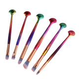 Maxbell 10 Pieces Makeup Brushes Foundation Eyebrow Eyeliner Blush Cosmetic Set D#