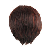 Maxbell Women Elegant Short Natural Looking Layered Synthetic Hair Wigs with Cap Red