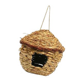 Maxbell Handwoven Straw Bird Nest House Hatching Breeding Grass Cave C Grass House L