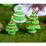 Maxbell Resin Crafts Christmas Figurines Fairy Garden Decor Xmas Tree Light Green