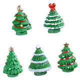 Maxbell Resin Crafts Christmas Figurines Fairy Garden Decor Xmas Tree Light Green