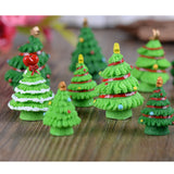 Maxbell Resin Crafts Christmas Figurines Fairy Garden Decor Xmas Tree Light Green