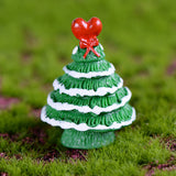 Maxbell Resin Crafts Christmas Figurines Fairy Garden Decor Xmas Tree Light Green