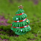 Maxbell Resin Crafts Christmas Figurines Fairy Garden Decor Xmas Tree Light Green