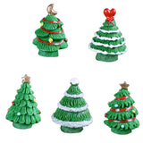 Maxbell Resin Crafts Christmas Figurines Fairy Garden Decor Xmas Tree Light Green