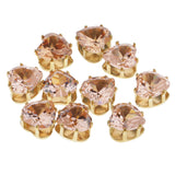 Maxbell 10 pcs Colorful Zircon 8mm Heart Shape Loose Gems Jewelry Making champagne