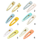 Maxbell 2Pcs Solid Acrylic Hairpin Hair Clips No Slip Snap Barrettes Hair Jewelry A