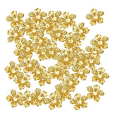 Maxbell 100Pcs Flower Spacers Tassel Bead Cap End Caps Gold for Jewelry Making 22mm