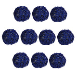 Maxbell 10 Pieces Rattan Wicker Ball Photo Props Wedding Home DIY Trinkets Blue