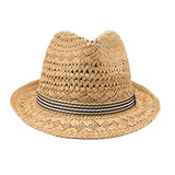 Maxbell Children Handmade Sunshade Hat British Straw Hat Beach Summer Hat Khaki