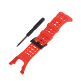 Maxbell Rubber Replacement Watch Band Strap For SUUNTO Ambit1/Ambit2/Ambit3 Red