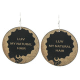 Maxbell 1 Pair Wood Round Tag Dangle Lady Figure Hippy Hook Earrings Tribe Jewelry A