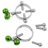 Maxbell 2pcs Women Nipple Shield Ring Screw Body Piercing Circle None Pierced Green