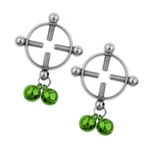 Maxbell 2pcs Women Nipple Shield Ring Screw Body Piercing Circle None Pierced Green