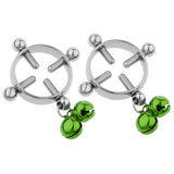 Maxbell 2pcs Women Nipple Shield Ring Screw Body Piercing Circle None Pierced Green