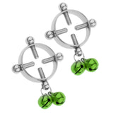 Maxbell 2pcs Women Nipple Shield Ring Screw Body Piercing Circle None Pierced Green