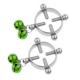 Maxbell 2pcs Women Nipple Shield Ring Screw Body Piercing Circle None Pierced Green