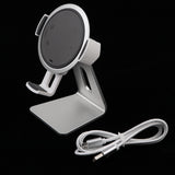 Maxbell Wireless Mount Charger Quick Fast Charging Pad Holder Stand  Silver