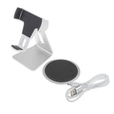 Maxbell Wireless Mount Charger Quick Fast Charging Pad Holder Stand  Silver