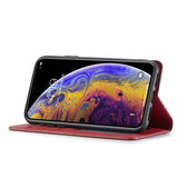 Maxbell Red Artificial Leather Mobile Phone Protective Case for iPhone X XS