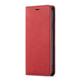 Maxbell Red Artificial Leather Mobile Phone Protective Case for iPhone X XS